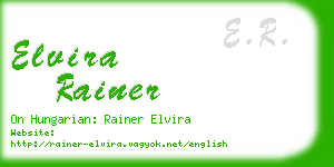 elvira rainer business card